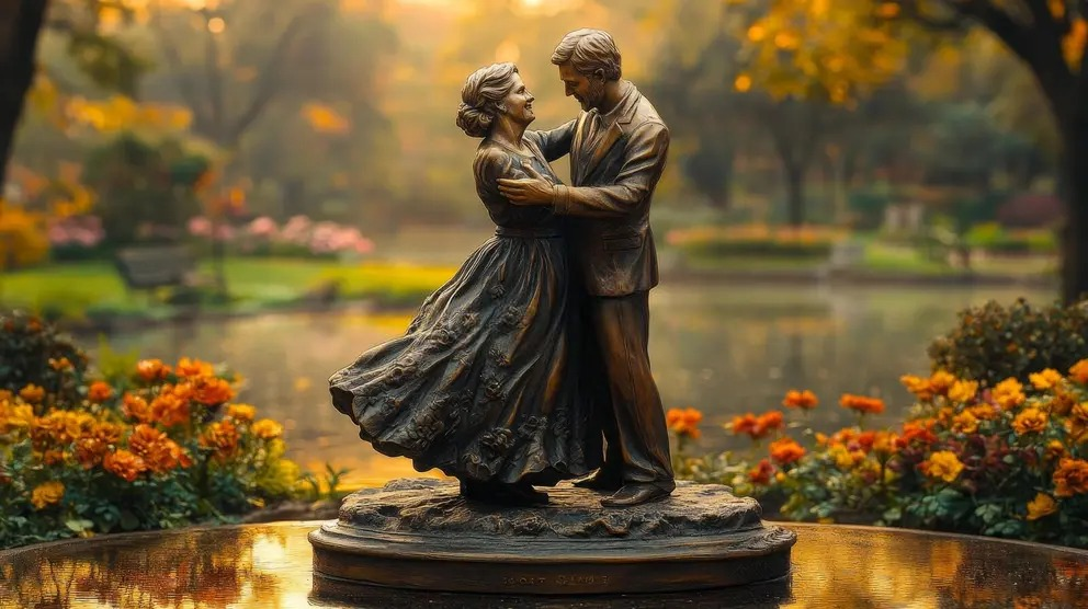 Full Width Image of Couple Statues